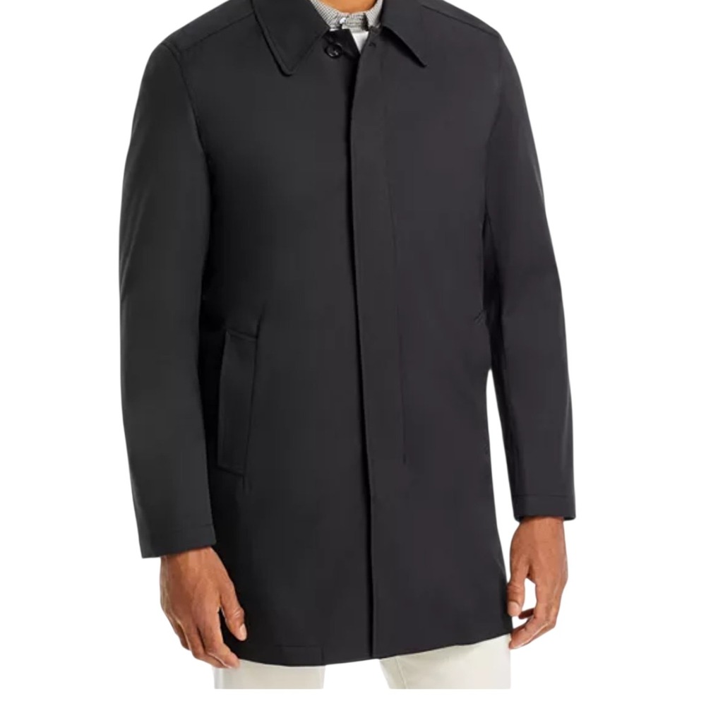 Cardinal of Canada Mens Tech Rain Mac Car Coat Jacket Black  40 M Quilted Lining